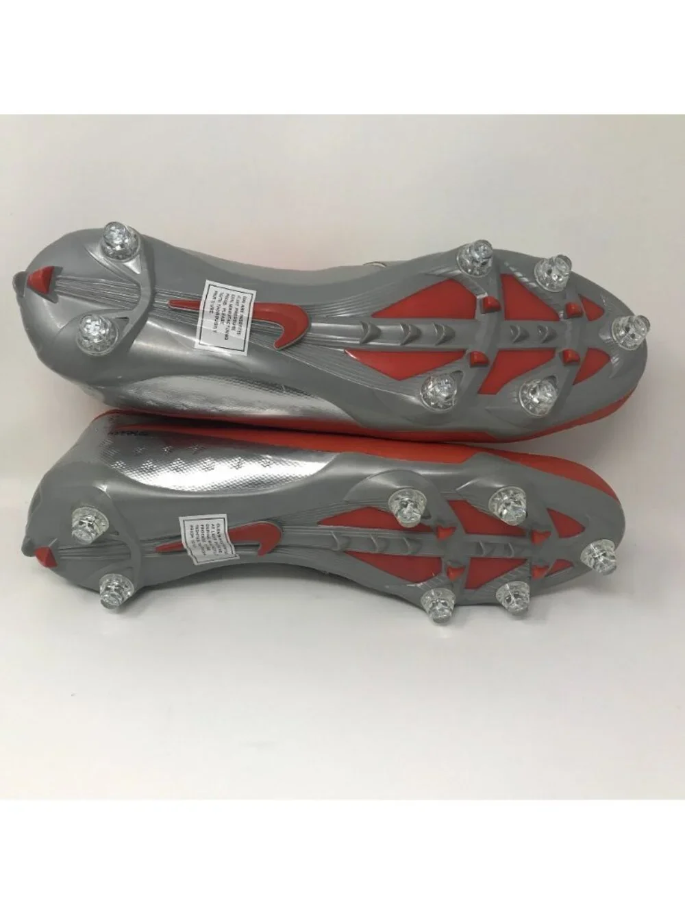 Nike Hyperfuse Orange Silver Football Cleats Shoes Size 14.5